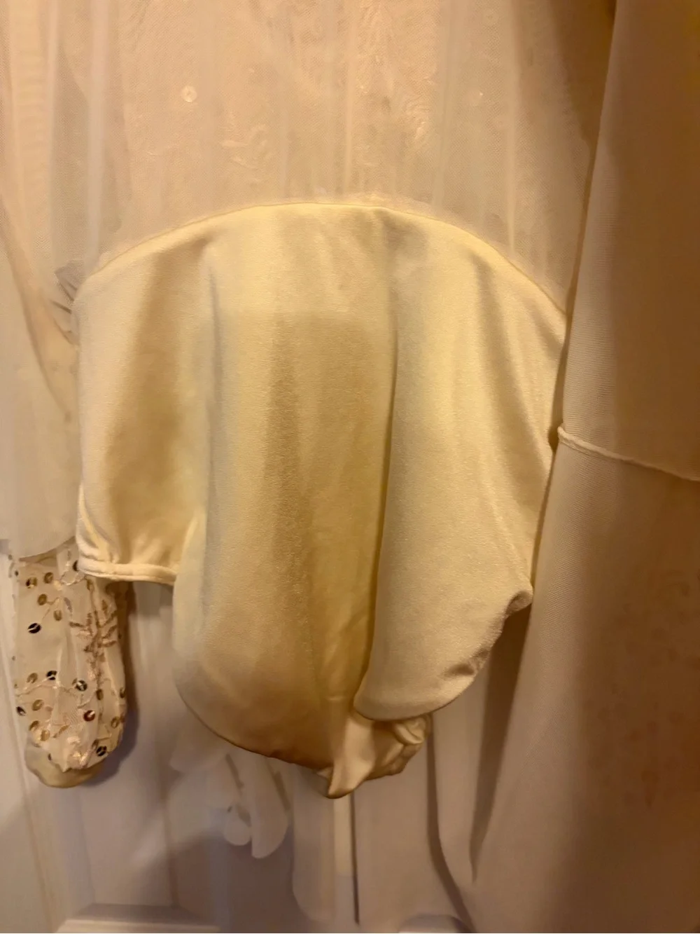 Weissman Girls'👧🏻Cream Sequin✨Dance Costume Sz LC